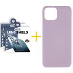 Accetel Pack 2x Película de Câmara + Capa Accetel Apple iPhone 14 Plus Silicone Líquido Purple - 8434010309846
