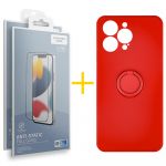 Skyhe Pack 2x Película de Vidro Temperado Anti-estático + Capa Skyhe Apple iPhone 14 Pro Max Gel O-ring Red - 8434010325532
