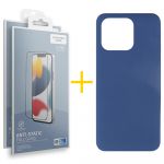 Skyhe Pack 2x Película de Vidro Temperado Anti-estático + Capa Skyhe Apple iPhone 14 Pro Max Silicone Líquido Blue - 8434010325501