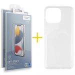 Skyhe Pack 2x Película de Vidro Temperado Anti-estático + Capa Skyhe Apple iPhone 14 Pro Max Silicone Líquido Clear - 8434010325464