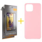 Skyhe Pack 2x Película de Vidro Temperado Full + Capa Skyhe Apple iPhone 14 Plus Silicone Liso Pink Pastel - 8434010305022