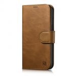 Icarer Oil Wax Wallet Case 2In1 Case iphone 14 Plus Leather Flip Cover Anti-rfid Brown (Wmi14220723-Tn)