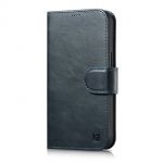 Icarer Oil Wax Wallet Case 2In1 Case iphone 14 Pro Max Leather Flip Cover Anti-rfid Blue (Wmi14220724-Bu)
