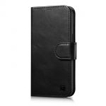 Icarer Oil Wax Wallet Case 2In1 Case iphone 14 Leather Flip Cover Anti-rfid Black (Wmi14220721-Bk)