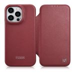 Icarer Ce Premium Leather Folio Case para iphone 14 Pro Max Flip Magnetic Magsafe Red (Wmi14220716-Rd)