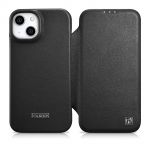 Icarer Ce Premium Leather Folio Case iphone 14 Plus Flip Magnetic Magsafe Black (Wmi14220715-Bk)