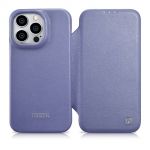 Icarer Ce Premium Leather Folio Case iphone 14 Pro Max Flip Magnetic Magsafe Light Purple (Wmi14220716-Lp)