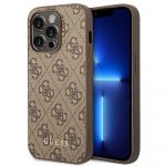 Guess Original Faceplate Case Guhcp14Xg4Gfbr para iphone 14 Pro Max (4G Gold Logo / Brown)
