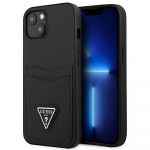 Guess Original Faceplate Case Guhcp13Spsatpk do iphone 13 Mini (saffiano Double Card Triangle / Black)