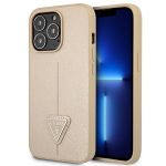Guess Guhcp13Lpsatle iphone 13 Pro / 13 6,1" Be?owy/beige Hardcase Saffianotriangle Logo