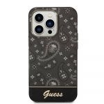 Guess Original Faceplate Case Guhcp14Lhgbnhk para iphone 14 Pro (electro Cam Paisley / Black)