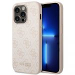 Guess Original Faceplate Case Guhcp14Xg4Gfpi para iphone 14 Pro Max (4G Gold Logo / Pink)