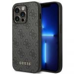 Guess Original Faceplate Case Guhcp14Lg4Gfgr para iphone 14 Pro (4G Gold Logo / Grey)