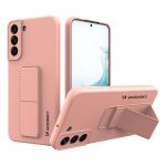 Wozinsky Kickstand Case Silicone Stand Cover para Samsung Galaxy S22 + Pink