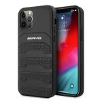 Mercedes Amg Amhcp12Lgsebk iphone 12 Pro Max 6,7" Czarny/black Hardcase Leather Debossed Lines