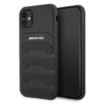 Mercedes Amg Amhcn61Gsebk iphone 11 6,1" Czarny/black Hardcase Leather Debossed Lines