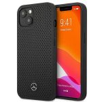 Mercedes Mehcp13Mdelbk iphone 13 6,1" Czarny/black Hardcase Leather Perforated