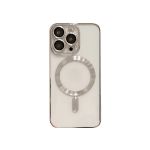 Capa Traseira de Luxo Magsafe Proteção Camara para Apple iPhone 14 Pro - Cinza - 7427285870488