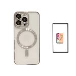 Kit Capa Traseira de Luxo Magsafe Proteção Camara + Ceramica Full Cover para Apple iPhone 14 Pro Max - Cinza - 7427285870457