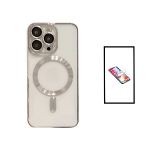 Kit Capa Traseira de Luxo Magsafe Proteção Camara + Pelicula Protetora de Hydrogel para Apple iPhone 14 Pro Max - Cinza - 7427285870433