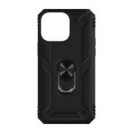 Avizar Capa para iPhone 14 Pro Max Híbrida Anti-choque Anel de Suporte Vídeo Preto - BACK-KOSTO-BK-14X