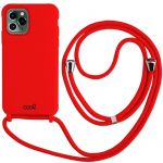 Capa Para Iphone 14 Pro Cordão Liso Vermelho Iphone 14 Pro