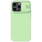 Nillkin Camshield Magnetic Silicone Case iphone 14 Pro Max Magnetic Magsafe Cover With Camera Protector Green