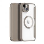 Dux Ducis Skin X Pro Case iphone 14 Plus Magsafe Magnetic Flip Case Beige