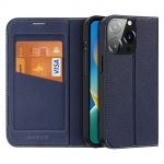 Dux Ducis Skin X2 Case para iphone 14 Pro Magnetic Flip Case Blue