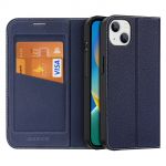 Dux Ducis Skin X2 Case para iphone 14 Plus Case With Magnetic Flap Blue