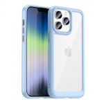 Hurtel Outer Space Case iphone 14 Pro Max Hard Case With a Gel Frame Blue