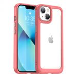 Hurtel Outer Space Case iphone 14 Plus Hard Cover With a Gel Frame Red