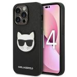 Karl Lagerfeld Klhcp14Xsapchk iphone 14 Pro Max 6,7" Hardcase Czarny/black Saffiano Choupette Head Patch