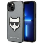 Karl Lagerfeld Klhcp14Msapchg iphone 14 Plus 6,7" Hardcase Srebrny/silver Saffiano Choupette Head Patch