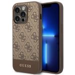 Guess Guhcp14Lg4Glbr iphone 14 Pro 6,1" Brä...zowy/brown Hard Case 4G Stripe Collection