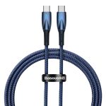 Baseus Glimmer Series Cable With Fast Charging Usb-c 480Mb/S Pd 100W 1M Blue