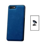 Kit Capa MagneticLeather + Suporte Magnético para Apple iPhone SE 2022 Blue