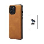 Kit Capa MagneticLeather + Suporte Magnético para Apple iPhone 14 Pro Max Castanha
