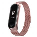 Bracelete Milanese Loop Fecho Magnético para Xiaomi Mi Band 7 Pink