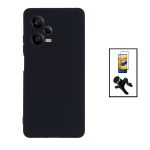 Kit Película de Vidro Temperado GorilasGlass + Capa Proteção Traseira Silicone + Suporte Magnético Com Pernas para Xiaomi Redmi Note 12 Pro+ Black - 7427285898154