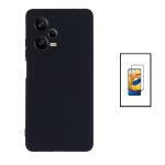 Kit Película de Vidro Temperado GorilasGlass + Capa Proteção Traseira Silicone para Xiaomi Redmi Note 12 Pro+ Black - 7427285898130