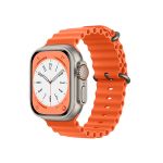 Bracelete de Silicone Ocean Ondulada para Apple Watch SE (2022) - 44mm - Orange - 7427285893067