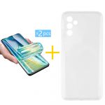 Skyhe Pack 2x Película de Hidrogel + Capa Skyhe Samsung Galaxy A34 5G Silicone Líquido Clear - 8434010370938