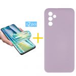 Skyhe Pack 2x Película de Hidrogel + Capa Skyhe Samsung Galaxy A34 5G Silicone Líquido Purple - 8434010370914