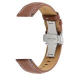 Avizar Bracelete para Galaxy Watch 5 / 5 Pro / 4 Couro Genuíno Fecho Fivela Camel - STRAP-GW5U-1H