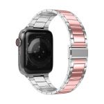 Avizar Bracelete para Apple Watch 41mm / 40mm / 38 mm Elos Aço Prateado / Rosa - STRAP-AWP-3H