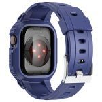 Avizar Bracelete Apple Watch Ultra 49mm Silicone Bumper Correia Ajustável Azul Escuro - STRAP-AWU-3E