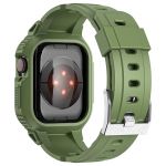 Avizar Bracelete para Apple Watch Ultra 49mm Silicone Bumper Correia Ajustável Verde - STRAP-AWU-3D