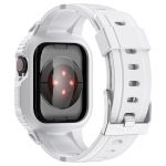 Avizar Bracelete para Apple Watch Ultra 49mm Silicone Bumper Correia Ajustável Branco - STRAP-AWU-3A