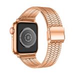 Avizar Bracelete para Apple Watch 41mm / 40mm / 38 mm Elos Quadrados Aço Rose Gold - STRAP-AWP-7C